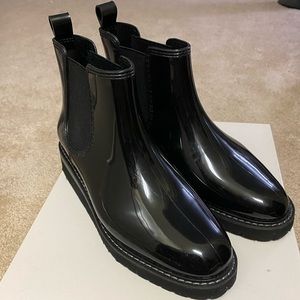 Black Cougar Rain Boots Size 8